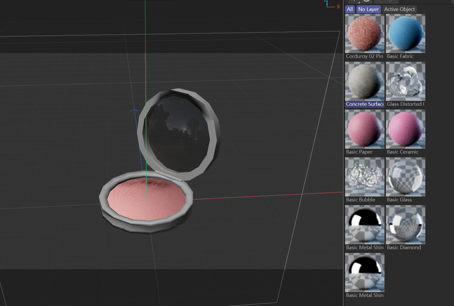 Ultimately, I felt this texture most closely resembled blush, and the color was a great match, so I chose this one.