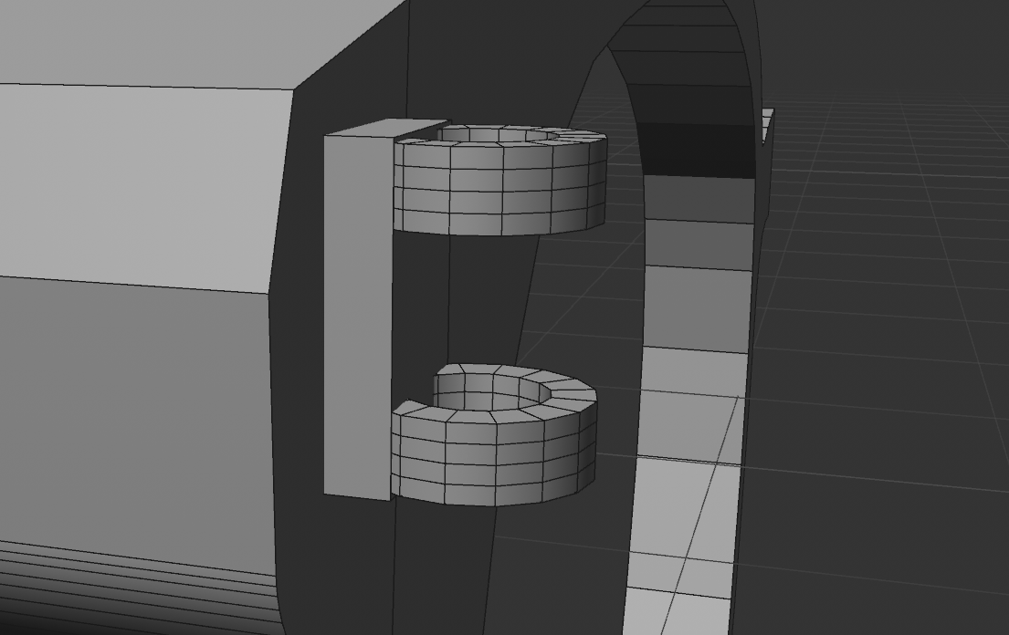 I visualized this as a combination of geometric shapes, assembling them into the form of a locking hinge.