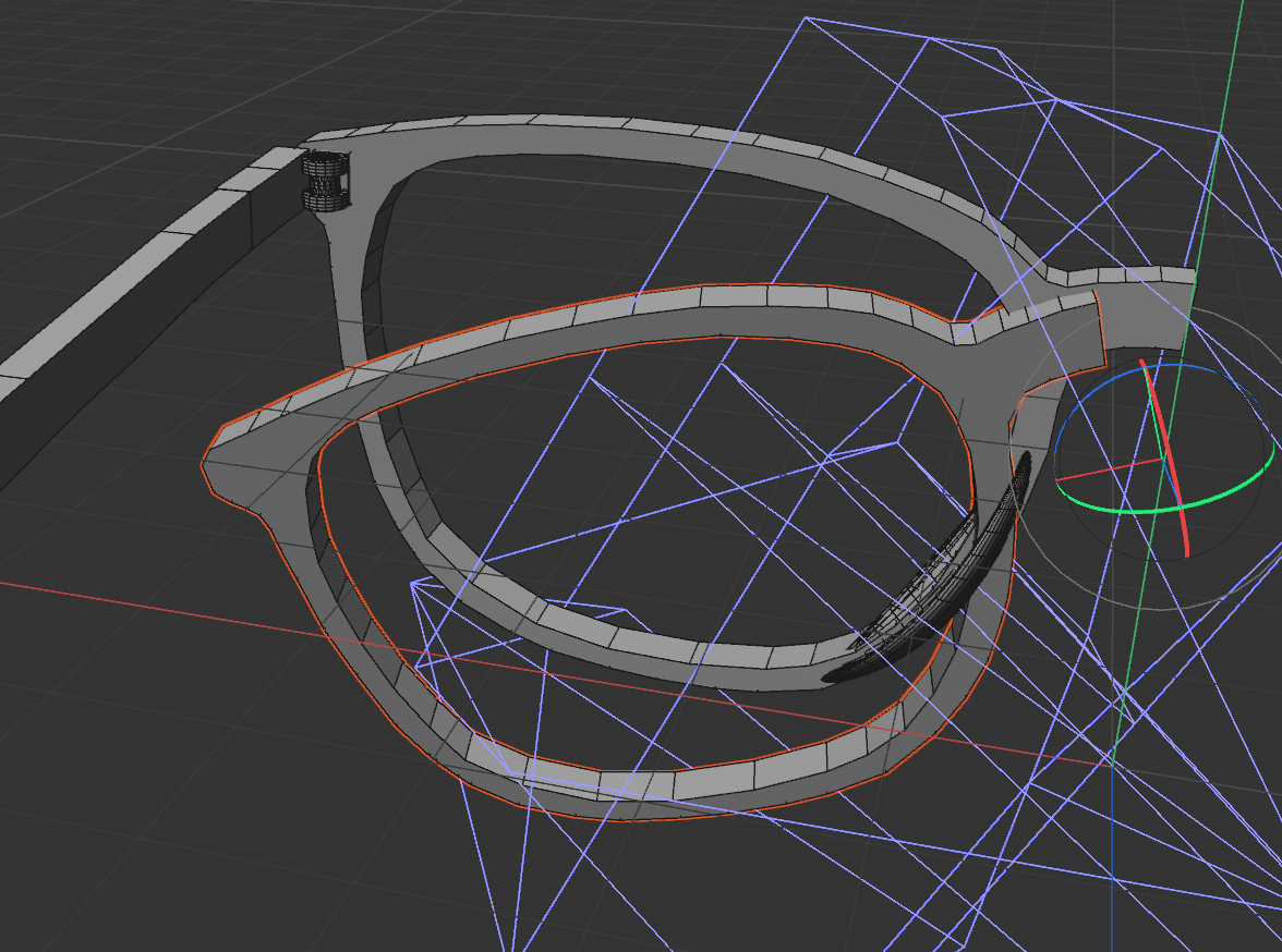 Due to an oversight, I only realized at this stage that I had two separate layers for the glasses and hadn't aligned them correctly.