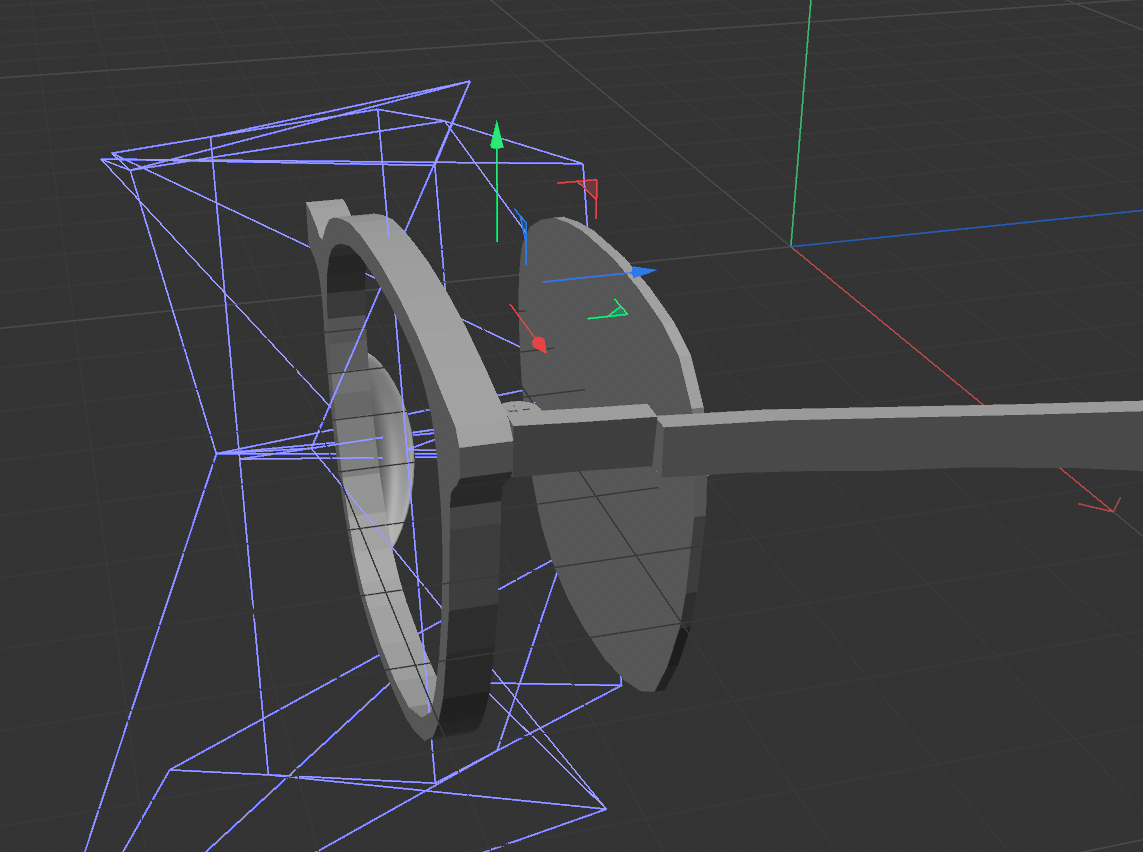 Adding the lenses (again, created using the outline and extrude method).